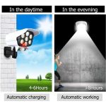 Pack De 3 Projecteurs Solaire Avec Capteur De Mouvement - Forme Caméra De Surveillance - 77 SMD Led – Image 11