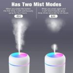 Diffuseur De Parfum Portable Avec Lumière Colorée- 300 Ml - Blanc – Image 5