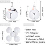 Lampe Solaire En Forme Ballon - Étanche - 5 Modes D'éclairage -Rechargeable - Portable Avec Crochet – Image 9