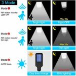 Pack De 4 Lampadaires Solaire Exterieur - Detecteur De Mouvement - 3 Modes - Étanche - SENSOR STREET LAMP – Image 3
