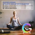 Haut-parleur Bluetooth intelligent Rechargeable - Réveil - Chargeur Sans Fil avec 15 W - Veilleuse LED RGB – Image 8