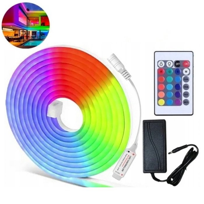 img_20240903_181541__800_x_800_pixel_.jpg Bande Lumineuse LED 5M - Flexible - Étanche - Éclairage RVB - Télécommande – Image 1