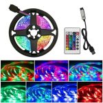 Bande lumineuse LED RGB - USB - Pour Voiture Ou Télévision - 5 mètres - 16 Couleurs - 4 Modes - Télécommande – Image 2