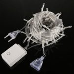 Pack De 10 Guirlande De Fête Lumineuse Décorative - Étanche - 8 Modes - 100 LED - Double Fiche - 100M - Jaune – Image 9