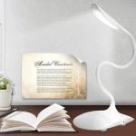 Lampe De Bureau LED - USB Ou Piles - Flexible Avec interrupteur Tactile - 3 Niveaux De Luminosité - Blanc