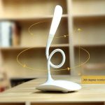 Lampe De Bureau LED - USB Ou Piles - Flexible Avec interrupteur Tactile - 3 Niveaux De Luminosité - Blanc – Image 8