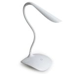 Lampe De Bureau LED - USB Ou Piles - Flexible Avec interrupteur Tactile - 3 Niveaux De Luminosité - Blanc – Image 3