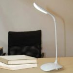 Lampe De Bureau LED - USB Ou Piles - Flexible Avec interrupteur Tactile - 3 Niveaux De Luminosité - Blanc – Image 6