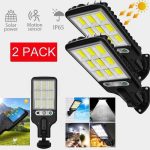 Pack De 2 Lampadaire Solaire Exterieur - Detecteur De Mouvement - 3 Modes - Étanche - SENSOR STREET LAMP