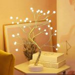Lampe De Table Arbre Artificiel Avec Branches Réglables - Led - USB & Piles - Décoration
