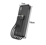 ASPOR Power Bank 20000 mAh - Charge Rapide Avec Cables Intégrés 4 en 1 – Image 6