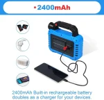 Torche Lampe Portable - Rechargeable - Solaire - Multifonctions - Bleu – Image 5