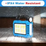 Torche Lampe Portable - Rechargeable - Solaire - Multifonctions - Bleu – Image 9
