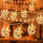 Guirlande Lumineuse Lune & Étoiles 20 LED – 3,5M – Blanc Chaud - Décoration Ramadan - P/NV – Image 7
