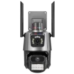 Caméra de Surveillance Extérieure JORTAN JT-9687 – Double Objectifs 6MP – Wi-Fi – PTZ – IP66