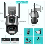 Caméra de Surveillance Extérieure JORTAN JT-9687 – Double Objectifs 6MP – Wi-Fi – PTZ – IP66 – Image 2