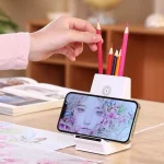 Support de Bureau avec Chargeur Sans Fil – Support Stable pour Tablette avec Porte-Stylet – Image 5