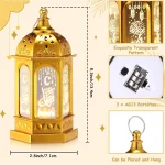 Lot de 10 Lanternes LED Ramadan Dorées - Décoration Festive - Intérieure & Extérieure – Image 5