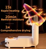 Sèche-Chaussures Électrique Pliable 150W avec Écran Digital – Minuterie 120 min & Séchage 360° – Image 9