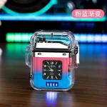 Briquet Électrique Plasma USB-C Étanche IP56 avec Lampe COB – Double Arc - Rose & Bleu – Rechargeable