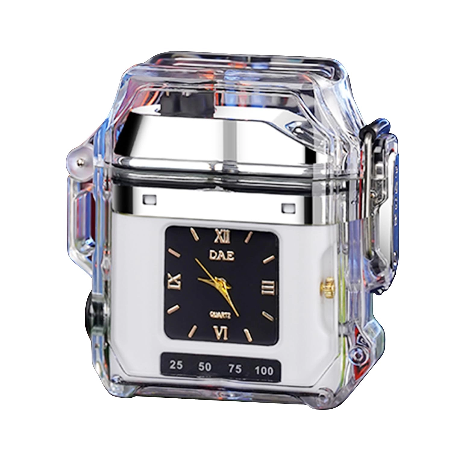 img_5155-1.webp Briquet Électrique Plasma USB-C Étanche IP56 avec Lampe COB – Blanc – Rechargeable – Image 1