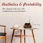 Haut-Parleur & Radio Tourne-Disque Vintage Bluetooth Sans Fil – Design Rétro Élégant & Son Stéréo – Image 8