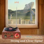 Haut-Parleur & Radio Tourne-Disque Vintage Bluetooth Sans Fil – Design Rétro Élégant & Son Stéréo – Image 7