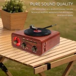 Haut-Parleur & Radio Tourne-Disque Vintage Bluetooth Sans Fil – Design Rétro Élégant & Son Stéréo – Image 5