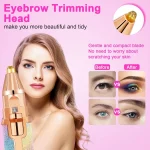 Épilateur Facial Électrique 2 en 1 pour Femme – Coupe-Sourcils & Rasoir Indolore avec Lumière LED, Rechargeable USB – Image 2