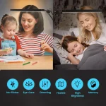 Lampe de Bureau LED 14W avec Bras Pivotant – 3 Couleurs, 10 Niveaux de Luminosité, Protection des Yeux, Pince Métallique – Noir – Image 4