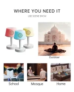 Lampe Coran LED Bluetooth SQ917 avec Haut-Parleur & Azan Automatique – Rechargeable USB – Blanc & Or – Image 14