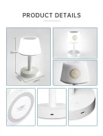 Lampe Coran LED Bluetooth SQ917 avec Haut-Parleur & Azan Automatique – Rechargeable USB – Blanc & Or – Image 7