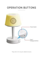 Lampe Coran LED Bluetooth SQ917 avec Haut-Parleur & Azan Automatique – Rechargeable USB – Blanc & Or – Image 5