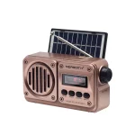 Radio FM Solaire Rétro – Bluetooth, TWS, USB, Carte SD & Power Bank – Image 10