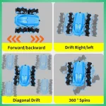 Voiture Télécommandée Stunt Spray 360° – Effets Fumée & Cascades – Bleu – Image 5