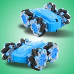 Voiture Télécommandée Stunt Spray 360° – Effets Fumée & Cascades – Bleu – Image 3