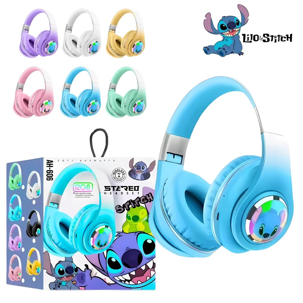 img_5978.webp Casque Sans Fil Stitch pour Enfants – Bluetooth – Pliable – Image 1