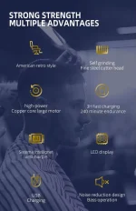 Tondeuse à Cheveux DALING DL-1193 – Rechargeable avec Écran LED – Image 12