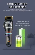 Tondeuse à Cheveux DALING DL-1193 – Rechargeable avec Écran LED – Image 14