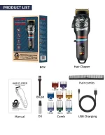 Tondeuse à Cheveux DALING DL-1193 – Rechargeable avec Écran LED – Image 17