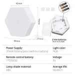 Pack de 3 Lampes Murales LED Modulaires – Télécommande & Tactile – Image 3