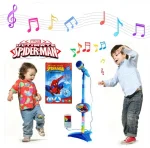 Micro Karaoké Spiderman pour Enfants – Avec Support et Lumières LED – Image 3
