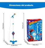 Micro Karaoké Spiderman pour Enfants – Avec Support et Lumières LED – Image 5