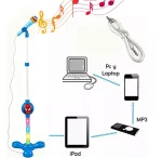 Micro Karaoké Spiderman pour Enfants – Avec Support et Lumières LED – Image 6