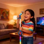 Micro Karaoké Spiderman pour Enfants – Avec Support et Lumières LED – Image 8