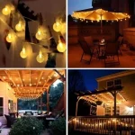 Pack Décoration Vintage 3 Suspensions Corde En Chanvre E27 + 3 Ampoules LED Filament + 1 Guirlande Boule LED Étanche 10M + Cadeau [Guirlande Lumineuse 10M]. – Image 15