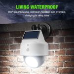 Lampe Solaire avec Détecteur De Mouvement forme Caméra Surveillance et avec Télécommande – Image 5