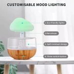 Humidificateur D'air avec Lampe Pluie De Champignons - Diffuseur D'aromathérapie - 7 Couleurs - Rechargeable - Télécommande – Image 8