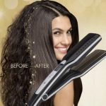 Lisseur - Vapeur - Pour Cheveux Mouillés et Secs - Noir