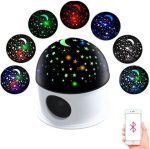 Lampe Projecteur LED Étoiles Multicolores - Haut-Parleur - Bluetooth - Blanc – Image 2